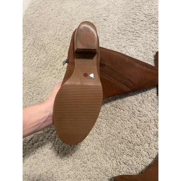 faux suede western style riding boots - Picture 3 of 4